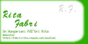 rita fabri business card